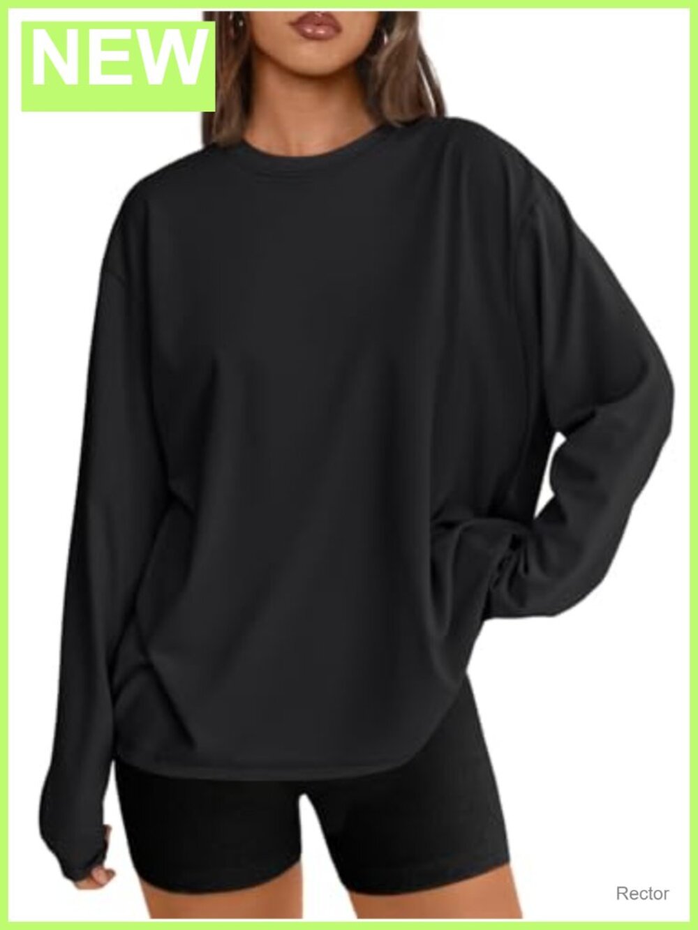 Oversized Long Sleeve Crew Neck T-Shirt Casual Basic Fall Tee